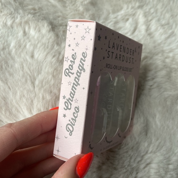 Lavender stardust roll on 90’s Y2K lip gloss set Valentine’s Day makeup - Picture 7 of 10